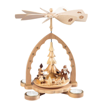 Pyramid Santa & Children with Tea Candles
