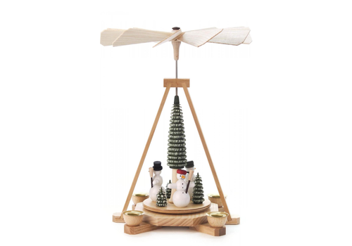  Alexander Taron Pyramid Snowmen & Trees with Tea Candles 