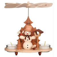 Pyramid Snowman with Tea Candles