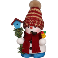 Snowman with Birdhouse Incense Burner