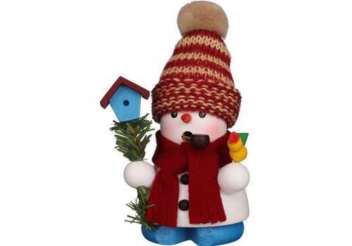 Alexander Taron Snowman with Birdhouse Incense Burner 