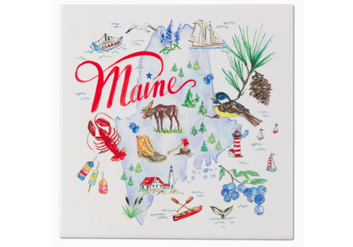  Boston International Maine State Collection 8" Ceramic Trivet 