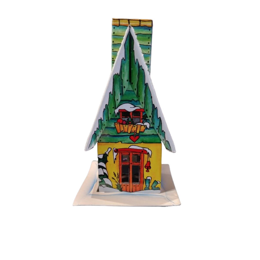 Metal Incense House with Incense