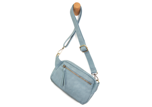  Joy Accessories Vegan Leather Double Zip Sling/Belt Bag 