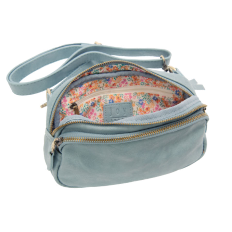 Vegan Leather Double Zip Sling/Belt Bag