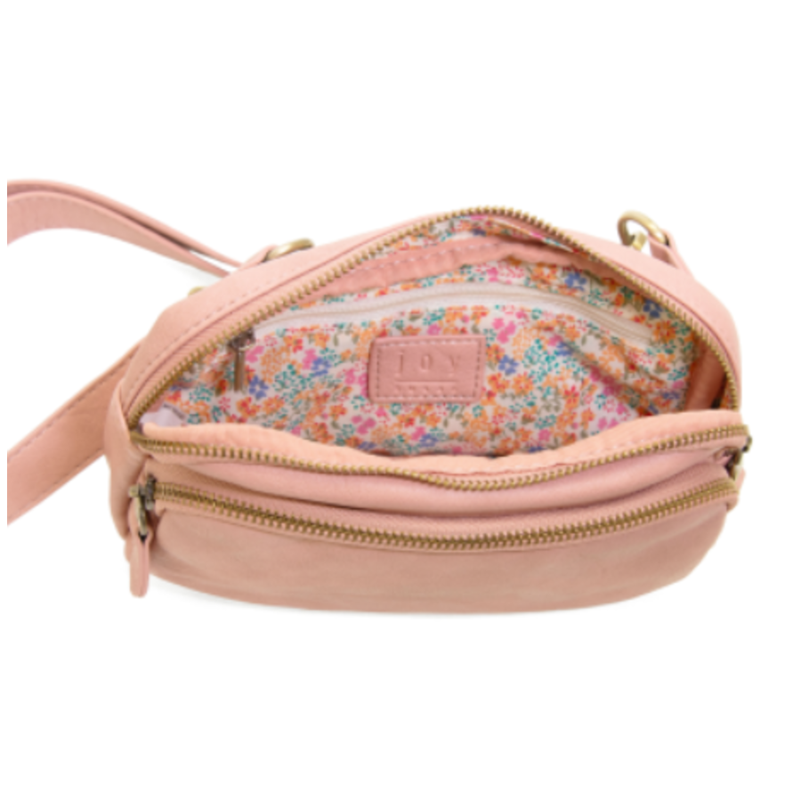 Vegan Leather Double Zip Sling/Belt Bag