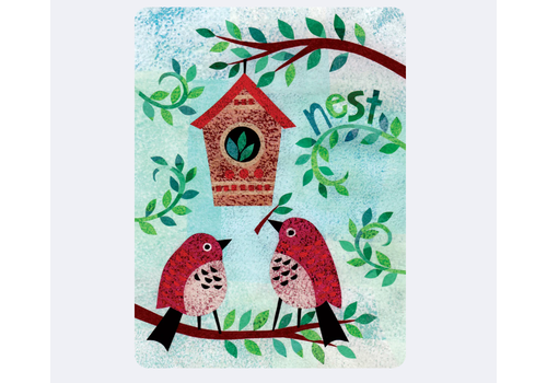  Allport Editions Nest Birds New Home Card 