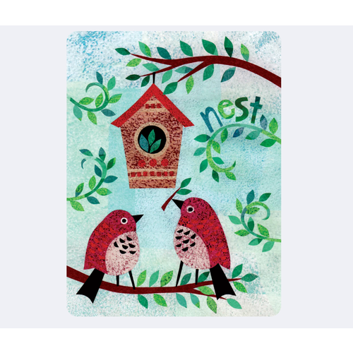  Allport Editions Nest Birds New Home Card 