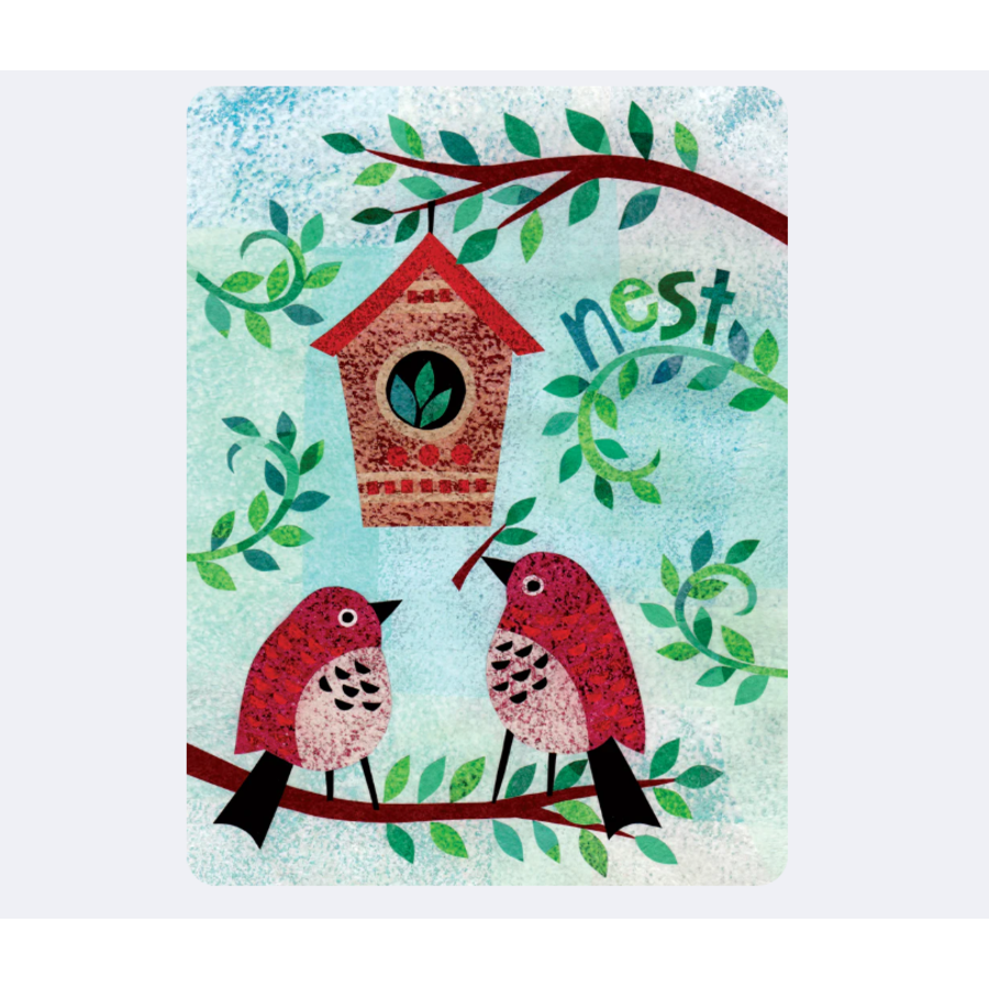 Nest Birds New Home Card