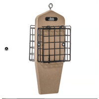 Two Cake Suet Feeder with Tail Prop Taupe