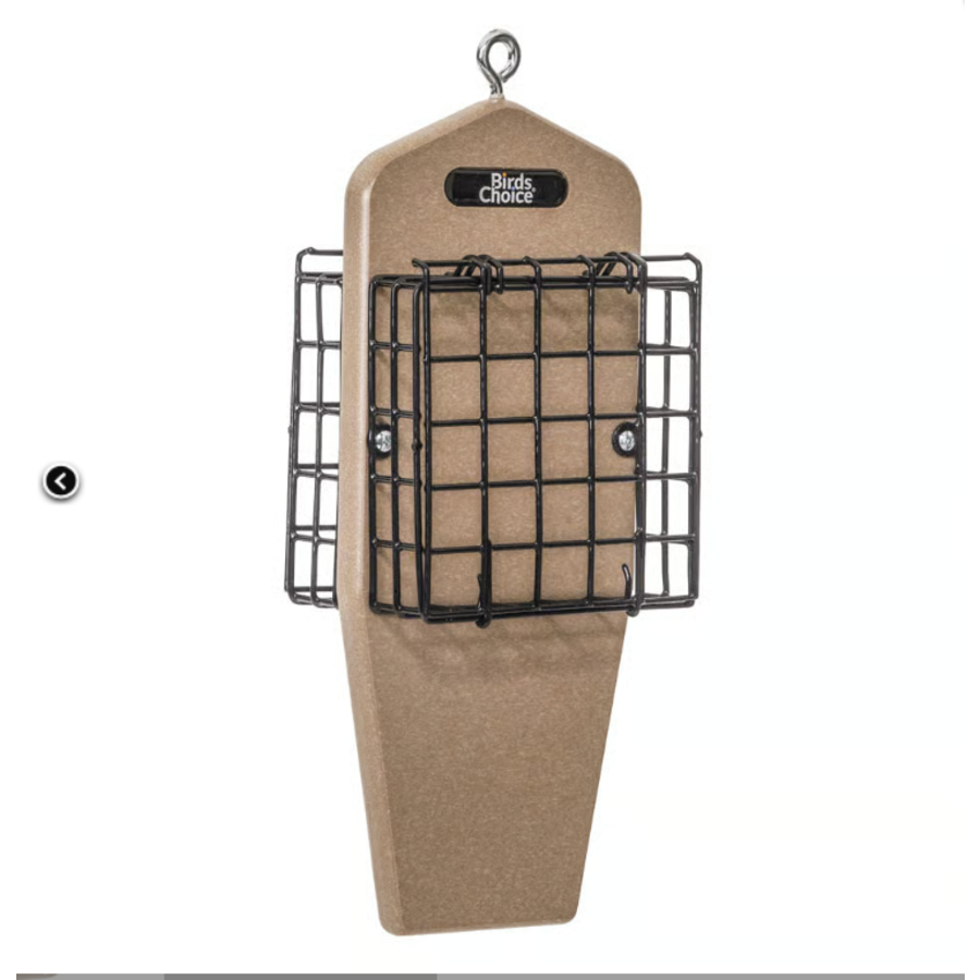 Two Cake Suet Feeder with Tail Prop Taupe
