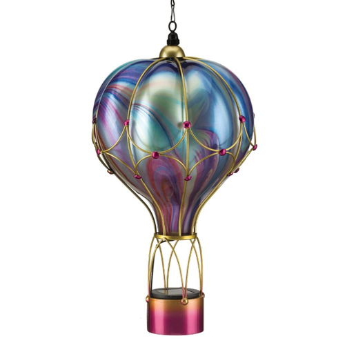  Swirl Balloon Solar Lantern Purple 