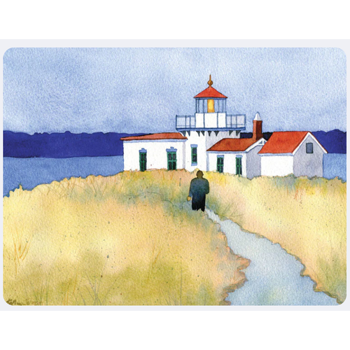 Allport Editions Lighthouse Path Blank Card   Allport Editions Lighthouse Path Blank Card