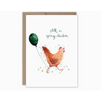 Spring Chicken BDay Card