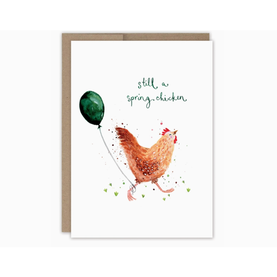 Spring Chicken BDay Card