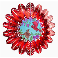 Animated Cardinal Large Wind Spinner with TAIL