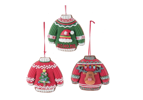  Kurt Adler Ugly Sweater Ornament 