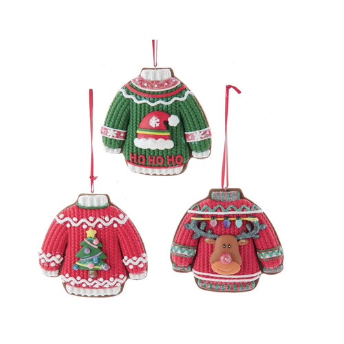  Kurt Adler Ugly Sweater Ornament 
