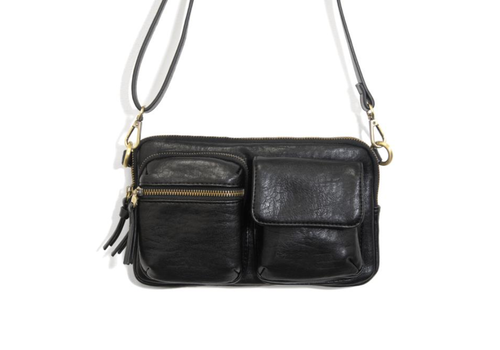  Joy Accessories Vegan Leather Cargo Pocket Sling Crossbody 