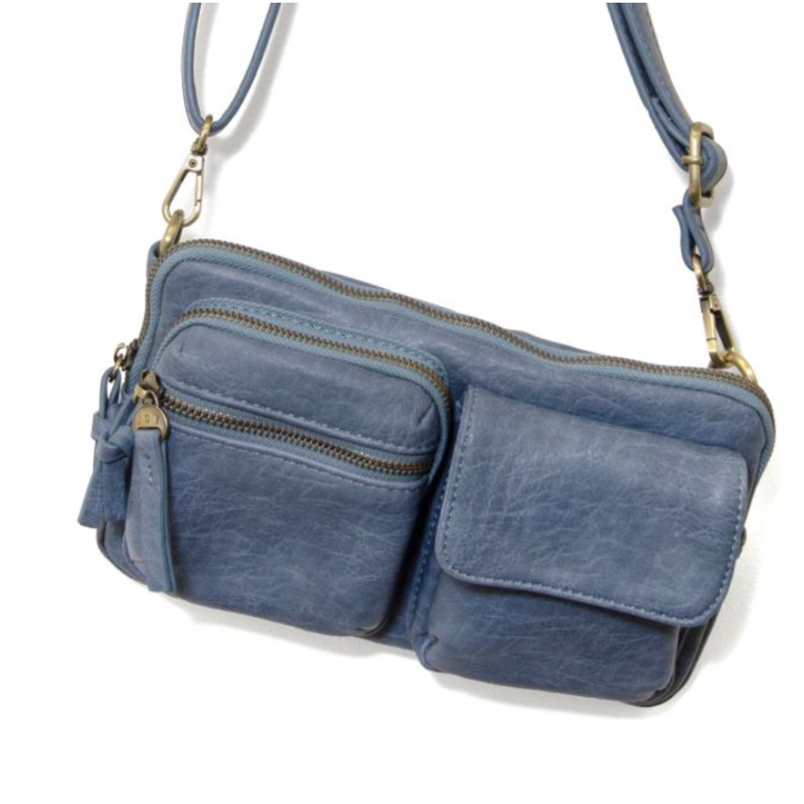 Vegan Leather Cargo Pocket Sling Crossbody