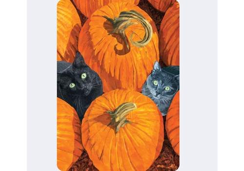  Allport Editions Pumpkin Cats Halloween Card 