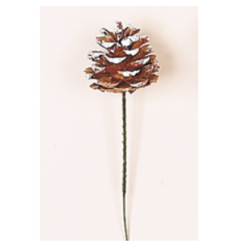  Worth Imports 3" White Tip Pine Cone Pick 