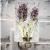 J Devlin Glass Art Purple Flower Fused Glass Night Light