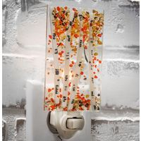 Aspen Tree Fall Fused Glass Night Light