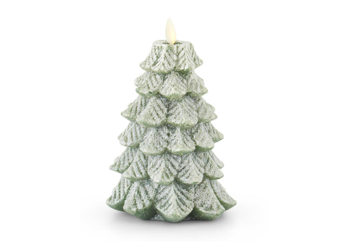  K & K Interiors Inc 4.75x6.5 Wax Snowy Tree Luminara 