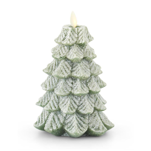  K & K Interiors Inc 4.75x6.5 Wax Snowy Tree Luminara 