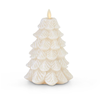K & K Interiors Inc 4.75x6.5 Wax Snowy Tree Luminara