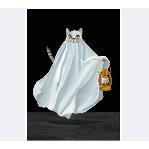  Allport Editions Cat  Ghost Halloween Card 