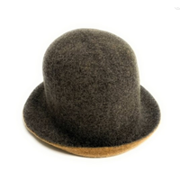 Boiled Wool Reversible Cloche Hat