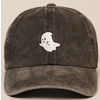 Fashion City Ghost Embroidered Baseball Cap Black