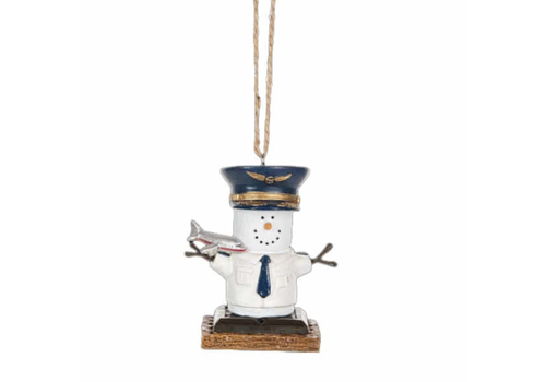 S'mores Airplane Captain Ornament 