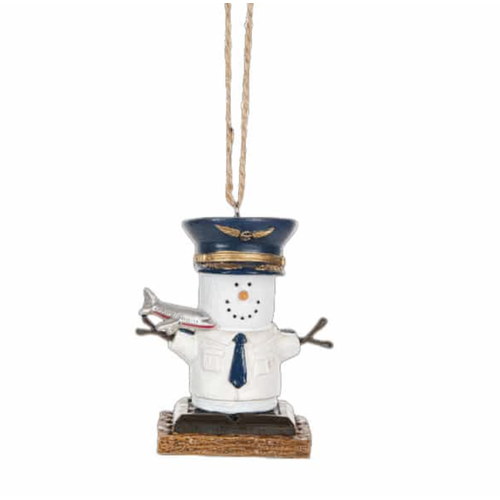  S'mores Airplane Captain Ornament 