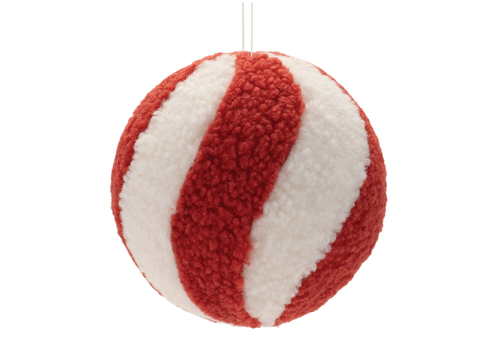  Melrose International, LLC Red & White Ball Ornament 