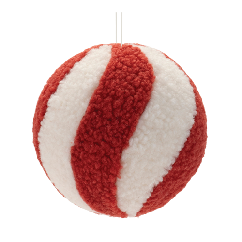  Melrose International, LLC Red & White Ball Ornament 