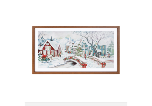  Melrose International, LLC Santa with Sleigh Framed Wall Art 