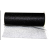 Reliant Ribbon Glitter Tulle Standard Ribbon Black 6" wide per yard