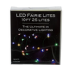 Kurt Adler 25-Light Multicolor Fairy LED Green Wire Light Set