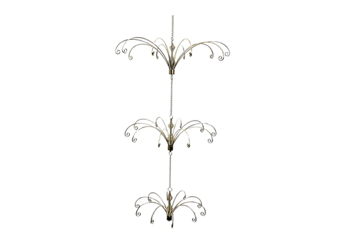  Kurt Adler Metal Gold Ceiling Suspended Christmas Tree 