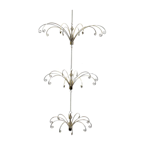  Kurt Adler Metal Gold Ceiling Suspended Christmas Tree 
