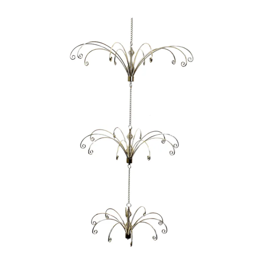 Metal Gold Ceiling Suspended Christmas Tree