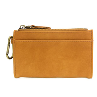 Vegan Leather Bifold Wallet with Carabiner