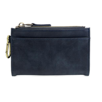 Vegan Leather Bifold Wallet with Carabiner