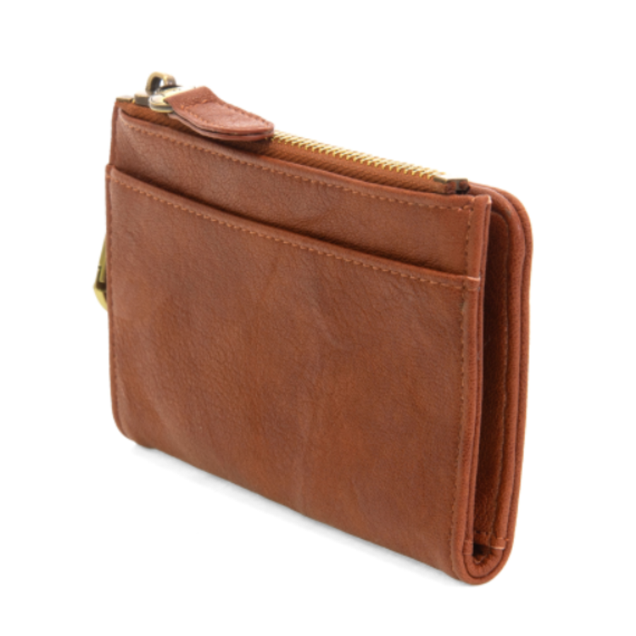 Vegan Leather Bifold Wallet with Carabiner