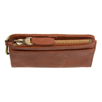 Vegan Leather Bifold Wallet with Carabiner