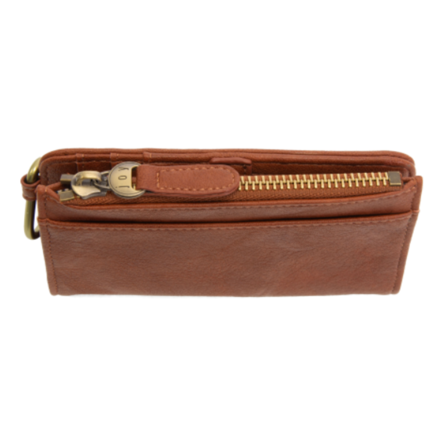 Vegan Leather Bifold Wallet with Carabiner