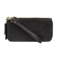 Vegan Leather Zip Around Wallet Wristlet